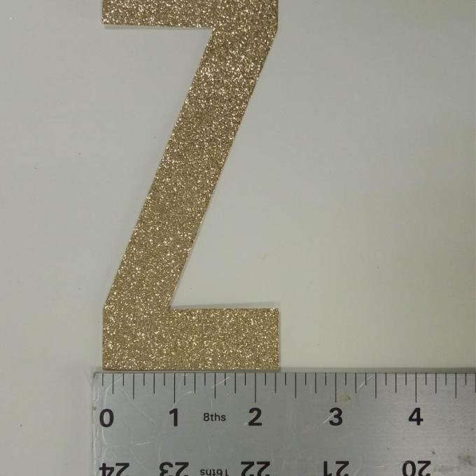 Le lettere Z hanno tagliato la grande carta a stampo tagliente di scintillio delle lettere 300gsm della schiuma di scintillio per la fabbricazione della carta