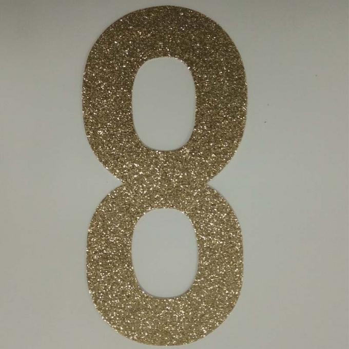 L'altezza 5" lettere del cartone di scintillio di festival di Natale, numera 8 lettere di scintillio dell'alfabeto