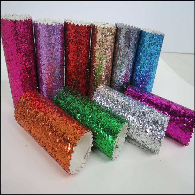 Tessuto multicolore di cuoio sintetico di scintillio dell'unità di elaborazione per le scarpe e le borse della carta da parati