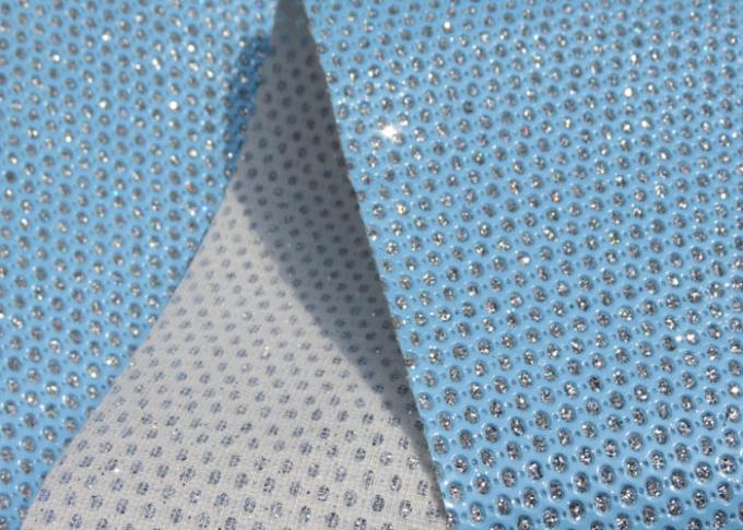 Tessuto materiale di cuoio impermeabile del bello tessuto di cuoio perforato blu-chiaro
