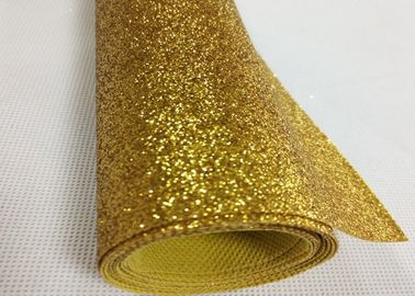 Porcellana tessuto di scintillio dell'oro di 80gsm Champagne, tessuto spesso brillante di scintillio dell'oro fornitore