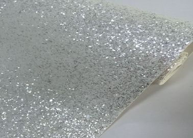 Porcellana Carta da parati d'argento bianca robusta del salone 3d della carta da parati di effetto di scintillio non tessuta fornitore