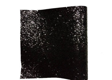 Porcellana Carta da parati nera robusta 25cm*138cm dei rivestimenti murali del tessuto di scintillio del tessuto dell'unità di elaborazione fornitore