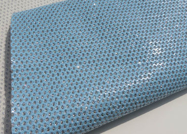 Porcellana Tessuto materiale di cuoio impermeabile del bello tessuto di cuoio perforato blu-chiaro fornitore
