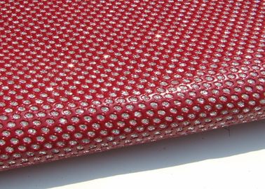 Porcellana Tessuto perforato rosso luminoso di Alcantara, tessuto perforato del poliestere del cuoio dello specchio dell'unità di elaborazione fornitore