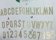 Porcellana lettere 300gsm 5&quot; lettere alte della carta di scintillio dell&#039;oro per la decorazione del partito società