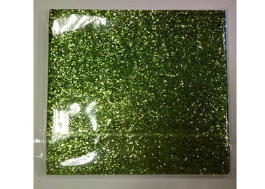 Porcellana Spessore robusto glassato verde chiaro del tessuto 0.55mm di scintillio per le scarpe e la carta da parati distributore