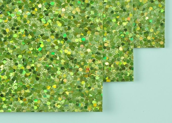 Carta verde chiaro di scintillio della carta DIY di scintillio di dimensione a 12*12 pollici con protezione tessuta