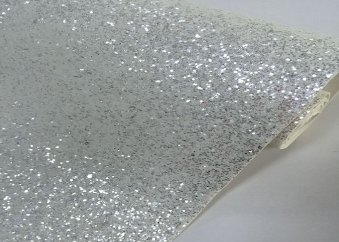 Carta da parati d'argento bianca robusta del salone 3d della carta da parati di effetto di scintillio non tessuta